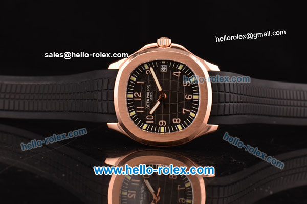 Patek Philippe Aquanaut 4813 Automatic Rose Gold Case with Brown Dial and Black Rubber Strap - Click Image to Close